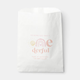 Bolsa De Papel Pastel Rosa Pequeña Miss Arcoiris Un cumpleaños ma