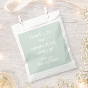 Bolsa De Papel Pastel Sage Green