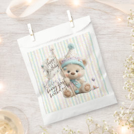 Bolsa De Papel Pastel Teddy Bear Birthday