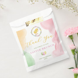 Bolsa De Papel Pastel Watercolor Chick Easter Brunch Thank You