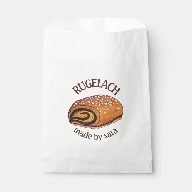 Bolsa De Papel Pastelería Rugelach Hecha En Casa Por (Anverso)