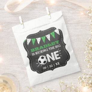 Bolsa De Papel Patear El Grande Primer cumpleaños del fútbol