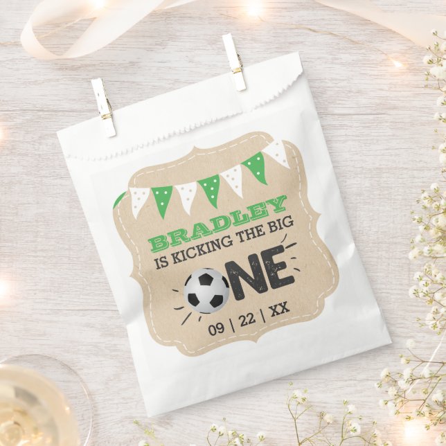 Bolsa De Papel Patear El Grande | Primer cumpleaños del fútbol (Cortado)