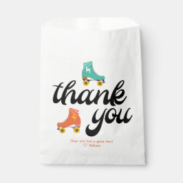 Bolsa De Papel Patinaje con patinaje sobre ruedas retro Gracias P