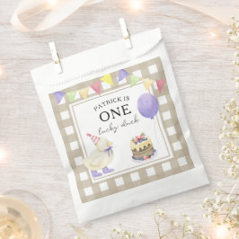 Bolsa De Papel Pato de acuarela cumpleaños 1