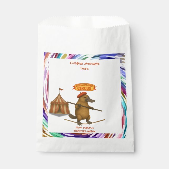 Bolsa De Papel Pato ornitorrinco equilibrista (Anverso)