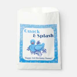 Bolsa De Papel Pato Quack y Splash cumpleaños 3