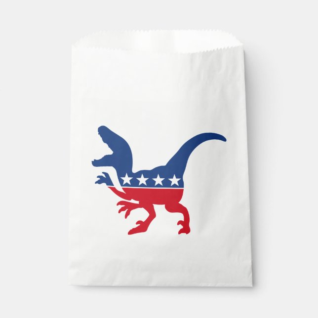 Bolsa De Papel Patriótico anti-política T-Rex (Anverso)