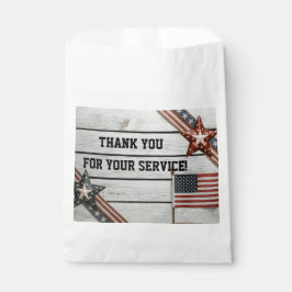 Bolsa De Papel Patriótico Gracias por servir