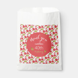 Bolsa De Papel Patrón Apple Watercolor Pintado a Mano