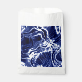 Bolsa De Papel Patrón azul arremolinado 