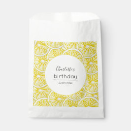 Bolsa De Papel Patrón de acuarela de limón Slices