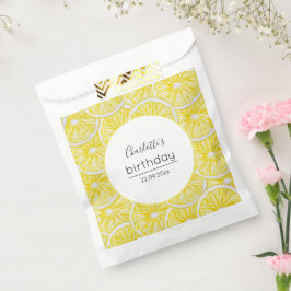 Bolsa De Papel Patrón de acuarela de rodajas de limón