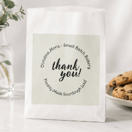 Bolsa De Papel Patrón de agradecimiento para panadería casera de 