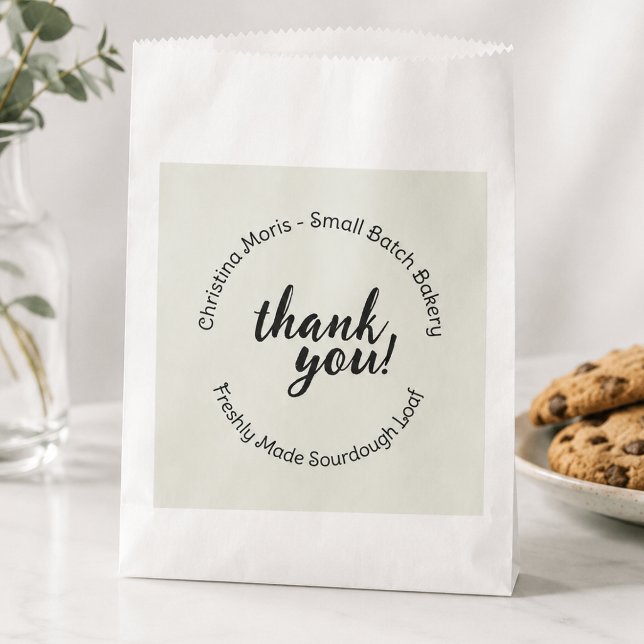 Bolsa De Papel Patrón de agradecimiento para panadería casera de  (Subido por el creador)