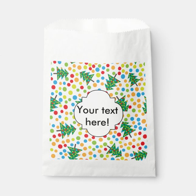 Bolsa De Papel patrón de árboles de Navidad (Anverso)