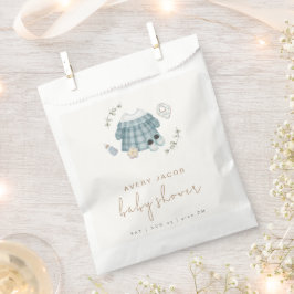 Bolsa De Papel Patrón de Baby Shower de ropa de boho moderno míni