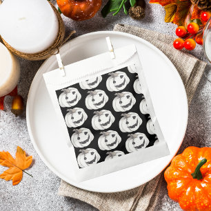 Bolsa De Papel Patrón de calabaza fantasmal Feliz Halloween