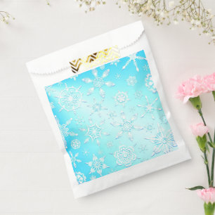 Bolsa De Papel Patrón de copos de nieve de cristal