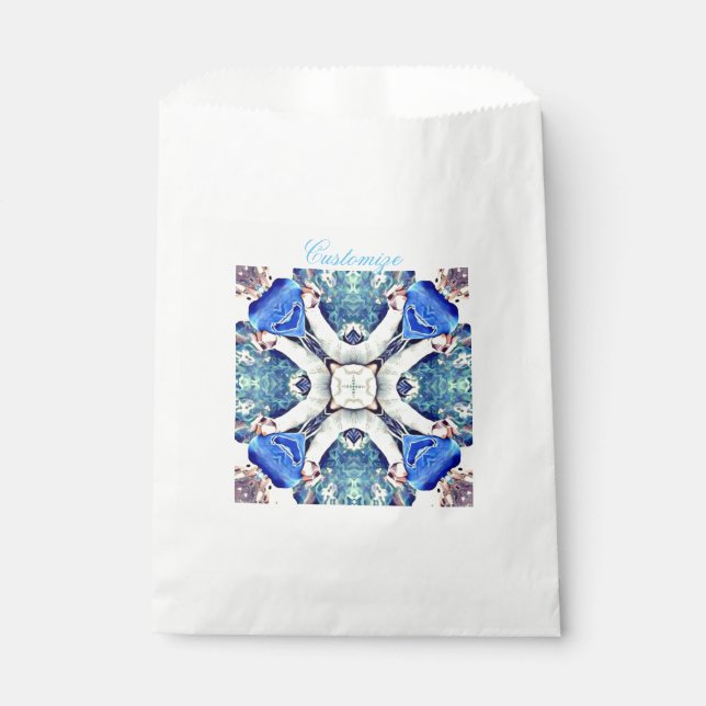 Bolsa De Papel Patrón de corazones de mandala azul Thunder_Cove (Anverso)