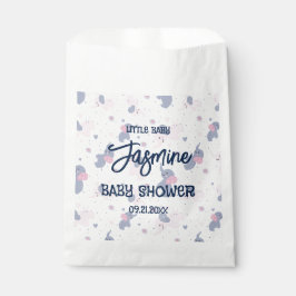 Bolsa De Papel Patrón de elefantes personalizados en azul marino