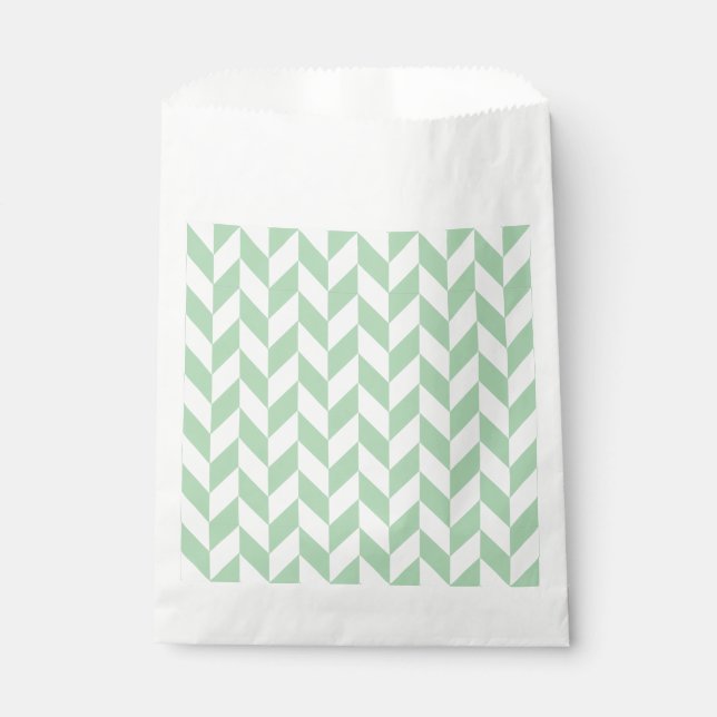 Bolsa De Papel Patrón de faldón verde de impresión (Anverso)