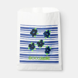 Bolsa De Papel Patrón de franja azul