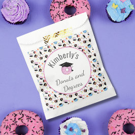 Bolsa De Papel Patrón de graduación de Donuts y Grados Personaliz