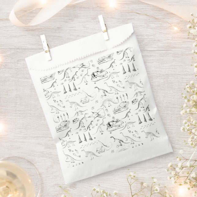 Bolsa De Papel Patrón de huesos fósiles de dinosaurios (Cortado)