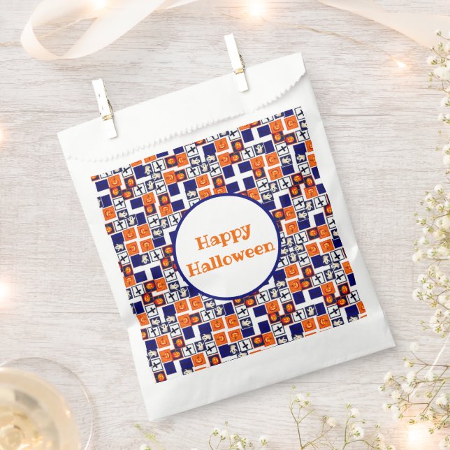 Bolsa De Papel patrón de juego temático de Halloween (Cortado)