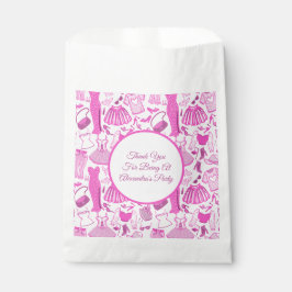 Bolsa De Papel Patrón de moda rosa y rosado caliente de Barbiecor