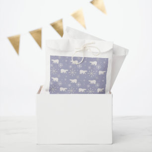 Bolsa De Papel Patrón de navidades con osos polares y copos de ni