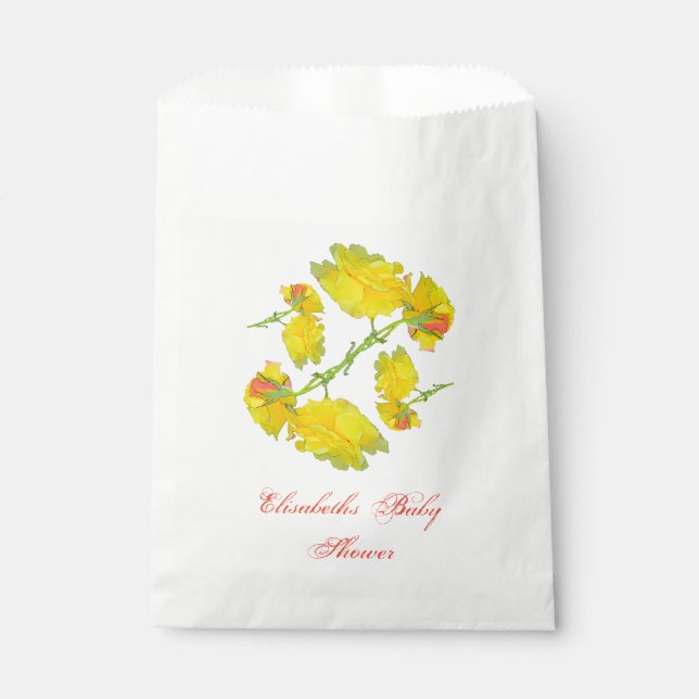 Bolsa De Papel Patrón de rosas. (Anverso)