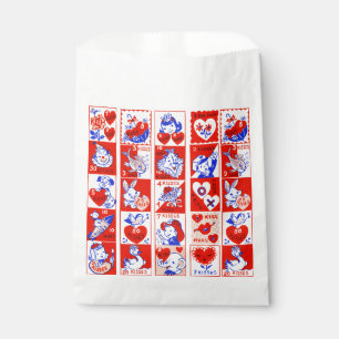 Bolsa De Papel Patrón de sello vintage de San Valentín de los año