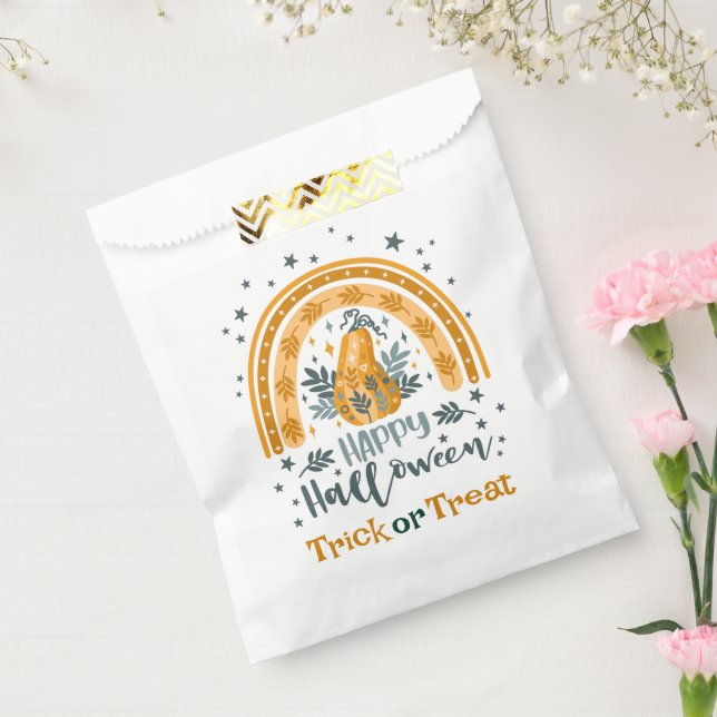 Bolsa De Papel Patrón de símbolos fantasmal de Halloween (Sellado)