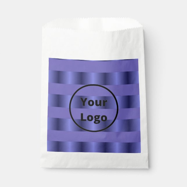 Bolsa De Papel Patrón empresarial de gradiente azul (Anverso)