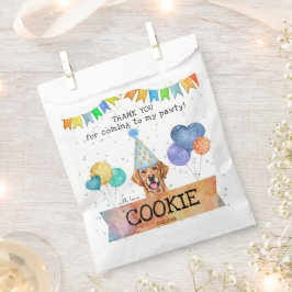 Bolsa De Papel Pawty Golden Retriever Gracias Fiesta de tratamien