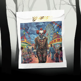 Bolsa De Papel Payaso espeluznante al estilo cómico del carnaval