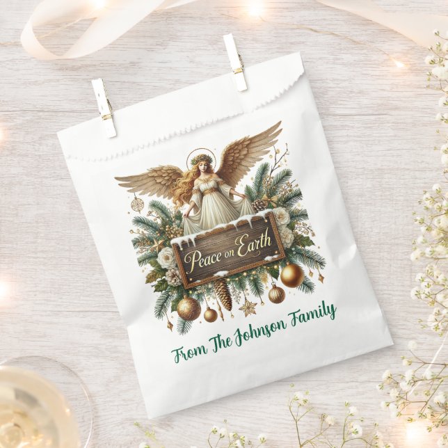 Bolsa De Papel Paz en la Tierra (Cortado)