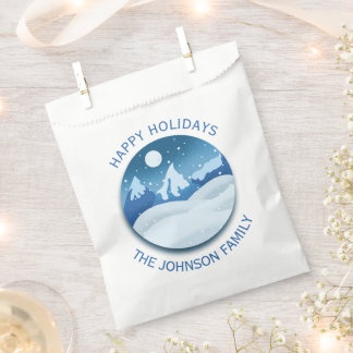 Bolsa De Papel Peaceful Frosted Landscape Custom