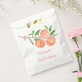 Bolsa De Papel Peach Blossom One Sweet Peach Cumpleaños