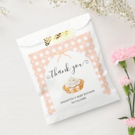 Bolsa De Papel Peach Coquette Pumpkin Pie Baby Shower Thank You