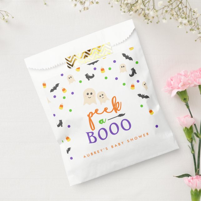 Bolsa De Papel Peek a Boo Halloween Baby Shower (Sellado)