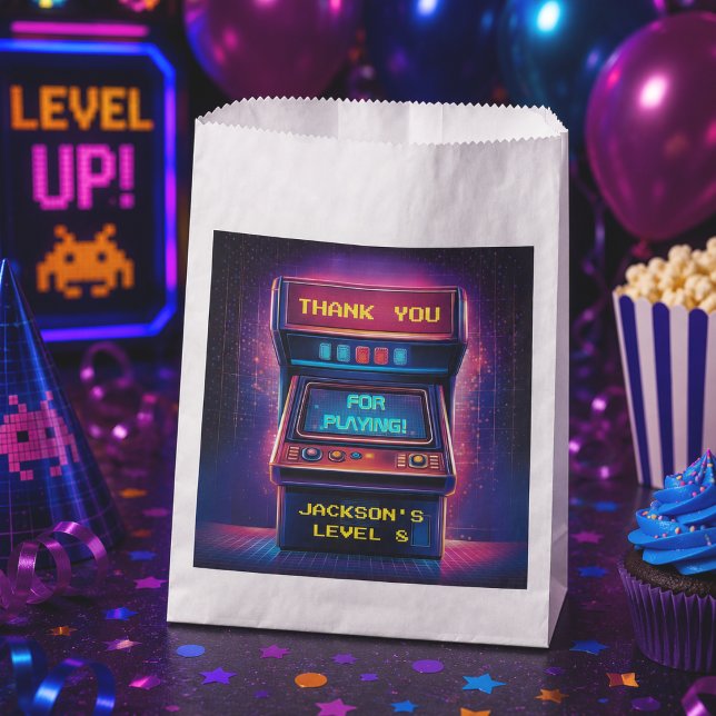 Bolsa De Papel Pegatina de agradecimiento de cumpleaños Retro Arc (Subido por el creador)