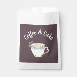 Bolsa De Papel Pegatinas de logotipo de café y pastel
