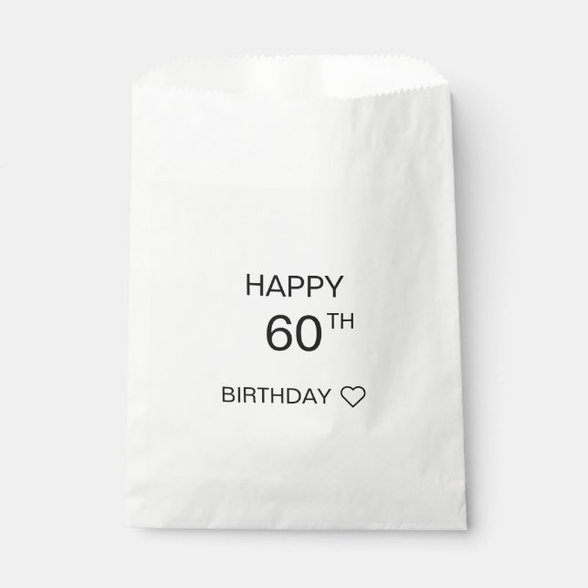 Bolsa De Papel Pegatinas personalizadas de cumpleaños para besos  (Anverso)