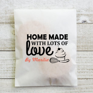 Bolsa De Papel Pegatinas redondas clásicas de magdalenas caseras