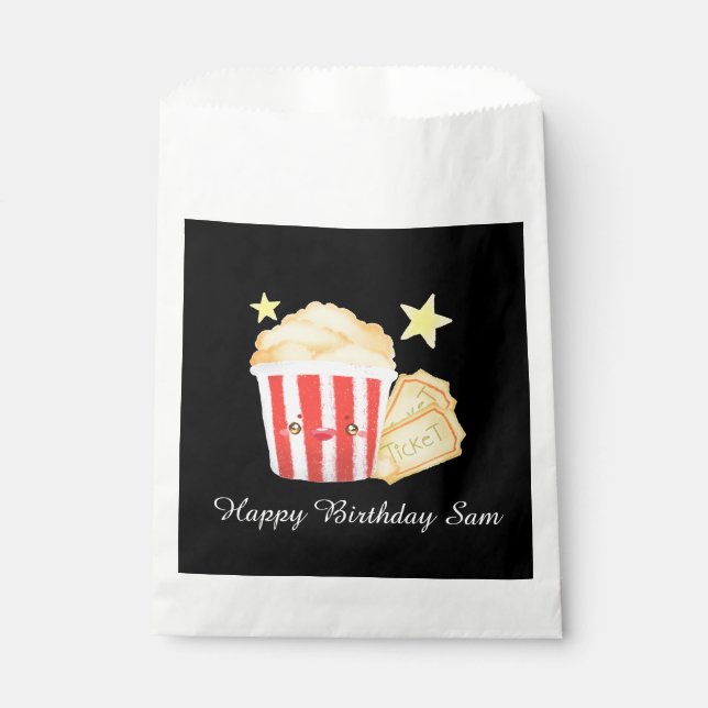 Bolsa De Papel Película Noche De Cine Y Entradas (Anverso)