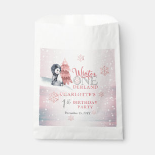 Bolsa De Papel Penguín de bebé lindo invierno Onederland primer c