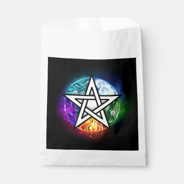 Bolsa De Papel Pentagrama de Wiccan (Anverso)